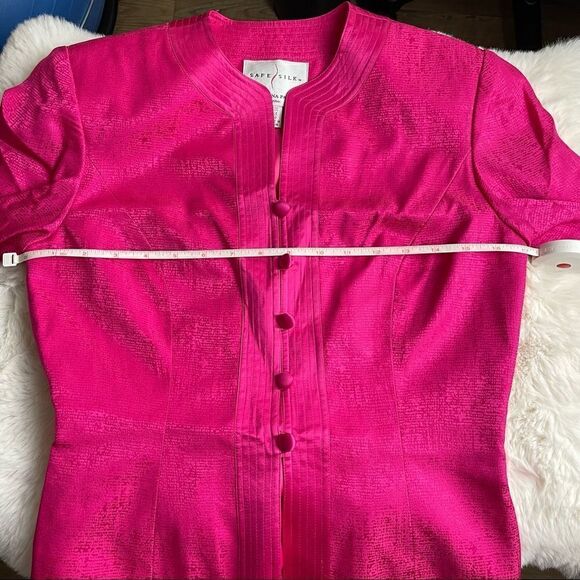 100% silk fuchsia blazer (0031) - Picture 2 of 12